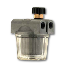2 way Diesel filters with plastic bowl, closing and check valve