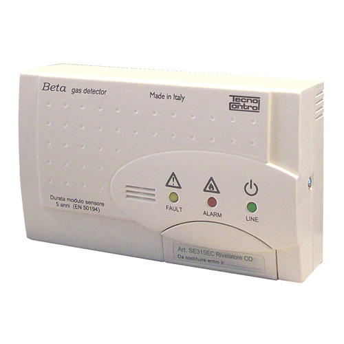 BETA 754/756 Centralina fughe gas e rilevatore remoto con Sensore Sostituibile con allarme ottico-acustico e Relé