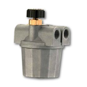 2 way Diesel filters with aluminium bowl, closing and check valve