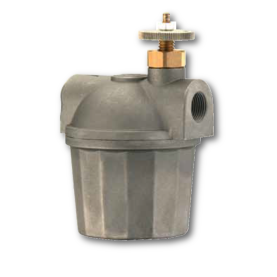 Filtres fioul à reservoir aluminium et robinet avec securité